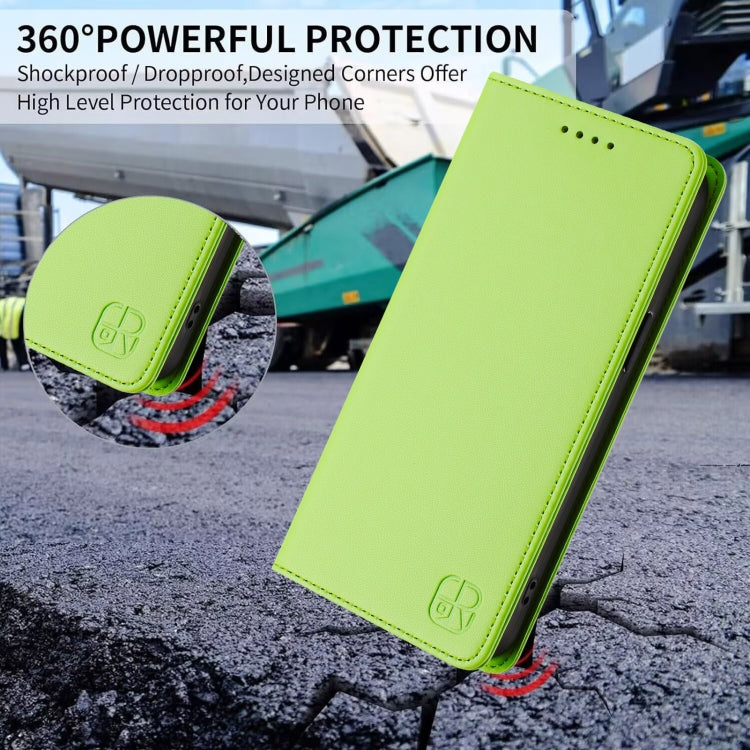 For Samsung Galaxy S24+ / S25+ 5G RC01 Dual-Folded Magnetic Suction RFID Leather Phone Case(Grass Green) - Galaxy S25+ 5G Cases by buy2fix | Online Shopping UK | buy2fix