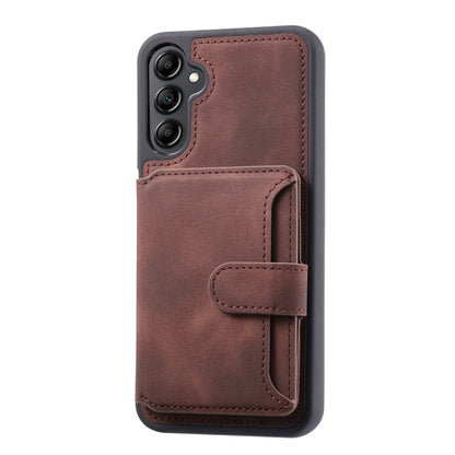 For Samsung Galaxy S25 5G Skin Feel Dream RFID Anti-theft PU Card Bag Phone Case(Coffee) - Galaxy S25 5G Cases by buy2fix | Online Shopping UK | buy2fix