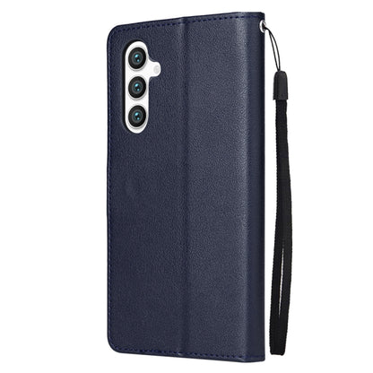 For Samsung Galaxy S25+ 5G 3-Card Slots Multifunctional Leather Phone Case(Blue) - Galaxy S25+ 5G Cases by buy2fix | Online Shopping UK | buy2fix