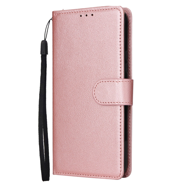 For Samsung Galaxy S25 5G 3-Card Slots Multifunctional Leather Phone Case(Rose Gold) - Galaxy S25 5G Cases by buy2fix | Online Shopping UK | buy2fix