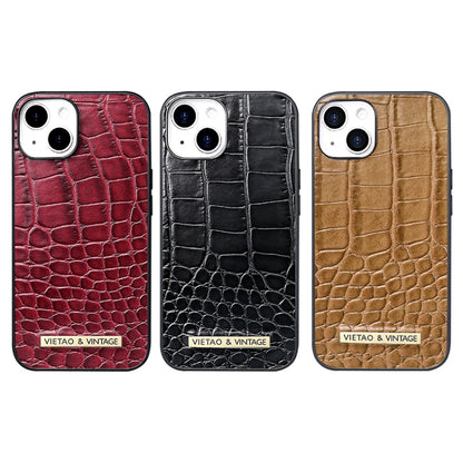 For iPhone 16 Pro VIETAO Alligator Texture PU Phone Case(Red) - iPhone 16 Pro Cases by VIETAO | Online Shopping UK | buy2fix