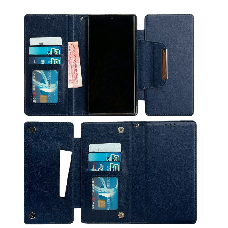 For Samsung Galaxy S25+ 5G Multifunctional 7-Card Wallet Leather Phone Case(Royal Blue) - Galaxy S25+ 5G Cases by buy2fix | Online Shopping UK | buy2fix