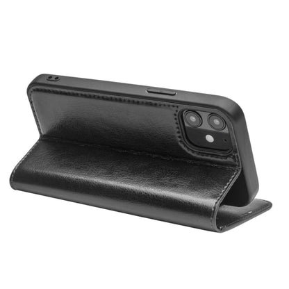 For iPhone 12 / 12 Pro QIALINO Horizontal Flip Leather Case with Holder & Card Slots & Wallet(Black) - iPhone 12 / 12 Pro Cases by QIALINO | Online Shopping UK | buy2fix