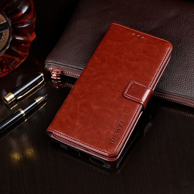 For Blackview BV6900 idewei Crazy Horse Texture Horizontal Flip Leather Case with Holder & Card Slots & Wallet(Brown) - More Brand by idewei | Online Shopping UK | buy2fix