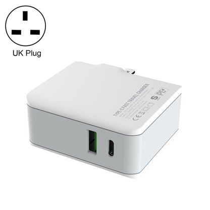 LDNIO A4403C 30W PD + Auto-id Foldable Fast Travel Charger with 1m Micro USB Cable, UK Plug - USB Charger by LDNIO | Online Shopping UK | buy2fix