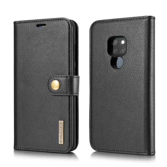 DG.MING Crazy Horse Texture Flip Detachable Magnetic Leather Case for Huawei Mate 20, with Holder & Card Slots & Wallet (Black) - Huawei Cases by DG.MING | Online Shopping UK | buy2fix