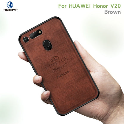 PINWUYO Shockproof Waterproof Full Coverage PC + TPU + Skin Protective Case for Huawei Honor View 20 (Brown) - Honor Cases by PINWUYO | Online Shopping UK | buy2fix