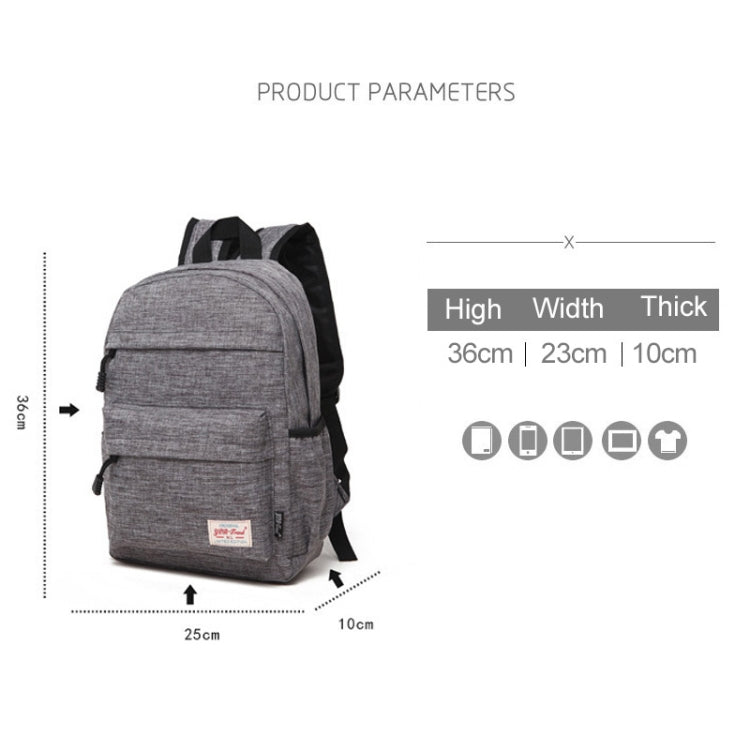 Universal Multi-Function Canvas Cloth Laptop Computer Shoulders Backpack Students Bag for 13-15 inch, Size: 36x25x10cm(Black) - Backpack by buy2fix | Online Shopping UK | buy2fix