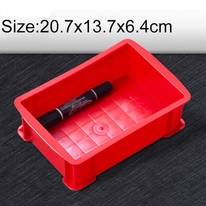 Thick Multi-function Material Box Brand New Flat Plastic Parts Box Tool Box, Size: 20.7cm x 13.7cm x 6.4cm(Red) - Storage Bags & Boxes by buy2fix | Online Shopping UK | buy2fix