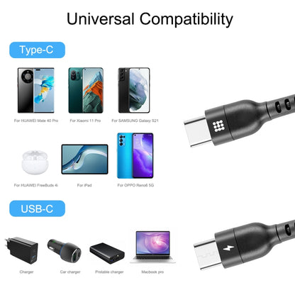 HAWEEL 1m 5A USB-C / Type-C to USB-C / Type-C Retractable Coiled PD Fast Charging Cable - USB-C & Type-C Cable by HAWEEL | Online Shopping UK | buy2fix