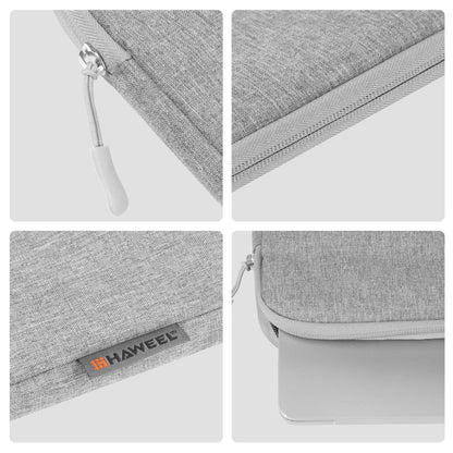 HAWEEL 13 inch Laptop Sleeve Case Zipper Briefcase Bag for 12.5-13.5 inch Laptop(Grey) - 12.1 inch by HAWEEL | Online Shopping UK | buy2fix