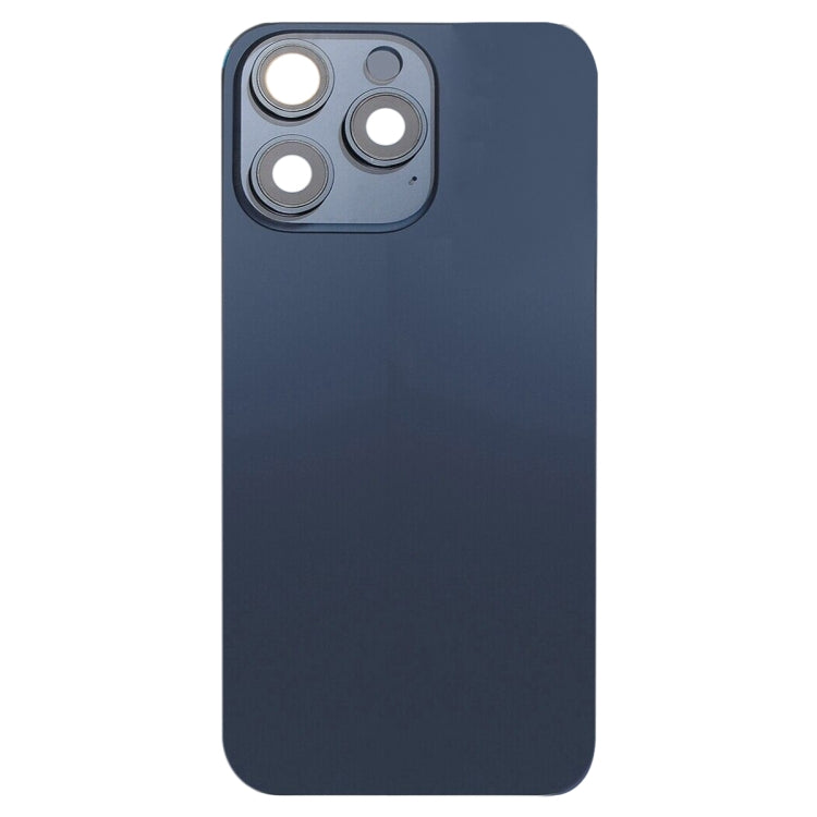 For iPhone 15 Pro Max Glass Battery Back Cover with Flash Bracket + Wireless Charging Module(Blue) - Back Cover by buy2fix | Online Shopping UK | buy2fix