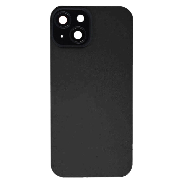 For iPhone 15 Glass Battery Back Cover with Flash Bracket + Wireless Charging Module(Black) - Back Cover by buy2fix | Online Shopping UK | buy2fix