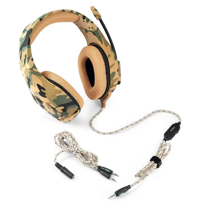 ONIKUMA K1-B Deep Bass Noise Canceling Camouflage Gaming Headphone with Microphone(Yellow) - Multimedia Headset by ONIKUMA | Online Shopping UK | buy2fix