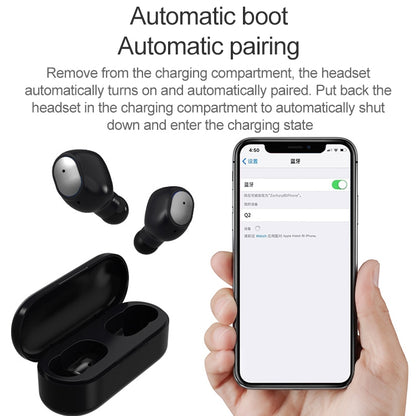 Q2 TWS Bluetooth 5.0 Binaural Stereo Wireless Sports Bluetooth Earphone(Black) - TWS Earphone by buy2fix | Online Shopping UK | buy2fix