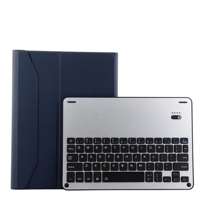 1139B Detachable Bluetooth 3.0 Aluminum Alloy Keyboard + Lambskin Texture Leather Tablet Case for iPad Pro 11 inch (2018), with Three-gear Adjustment / Magnetic / Sleep Function (Blue) - For iPad Pro by buy2fix | Online Shopping UK | buy2fix