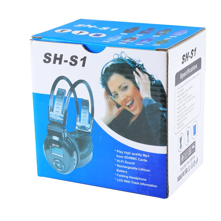 SH-S1 Folding Stereo HiFi Wireless Sports Headphone Headset with LCD Screen to Display Track Information & SD / TF Card, For Smart Phones & iPad & Laptop & Notebook & MP3 or Other Audio Devices(Green) - Headset & Headphone by buy2fix | Online Shopping UK | buy2fix