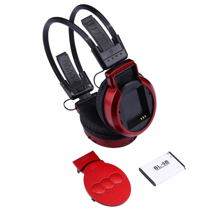 SH-S1 Folding Stereo HiFi Wireless Sports Headphone Headset with LCD Screen to Display Track Information & SD / TF Card, For Smart Phones & iPad & Laptop & Notebook & MP3 or Other Audio Devices(Red) - Headset & Headphone by buy2fix | Online Shopping UK | buy2fix