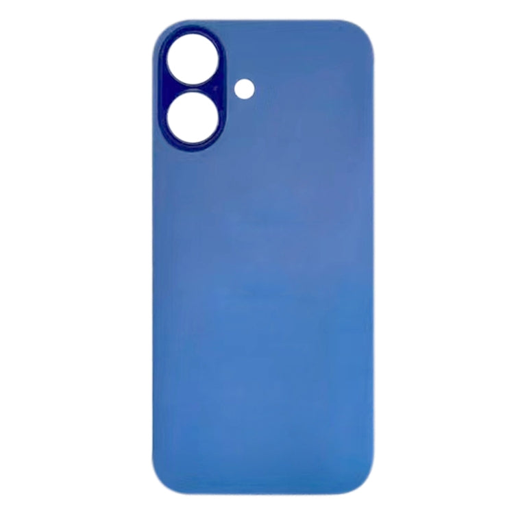 For iPhone 16 Plus Easy Replacement Big Camera Hole Glass Back Battery Cover(Blue) -  by buy2fix | Online Shopping UK | buy2fix