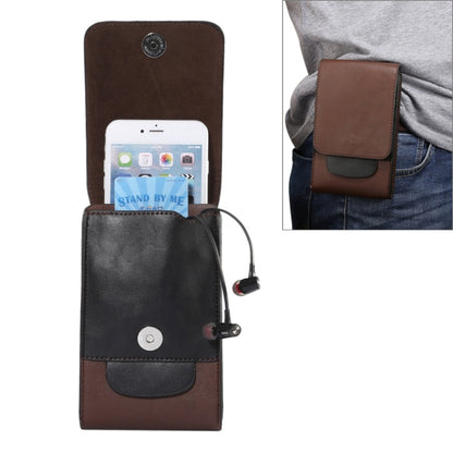 6.3 inch and Below Universal Crazy Horse Texture 3 Pouches Vertical Flip Leather Case with Belt Hole & Climbing Buckle for Galaxy Note 8, Sony, Huawei, Meizu, Lenovo, ASUS, Cubot, Oneplus, Oukitel, Xiaomi, DOOGEE, Vkworld, and other Smartphones(Brown) - More iPhone Cases by buy2fix | Online Shopping UK | buy2fix