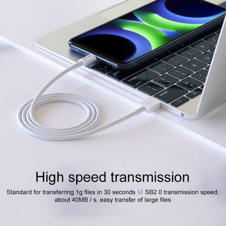 IVON CA70 Type-C / USB-C Fast Charging Data Cable, Length: 1m (White) - USB-C & Type-C Cable by IVON | Online Shopping UK | buy2fix