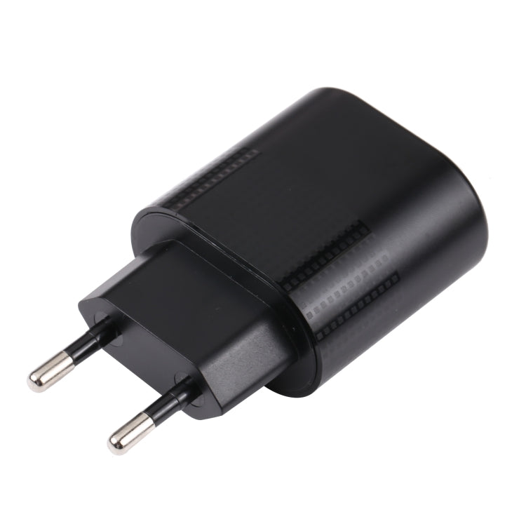 LZ-2117 18W QC3.0 3.1A USB Fast Charger, EU Plug(Black) - USB Charger by buy2fix | Online Shopping UK | buy2fix