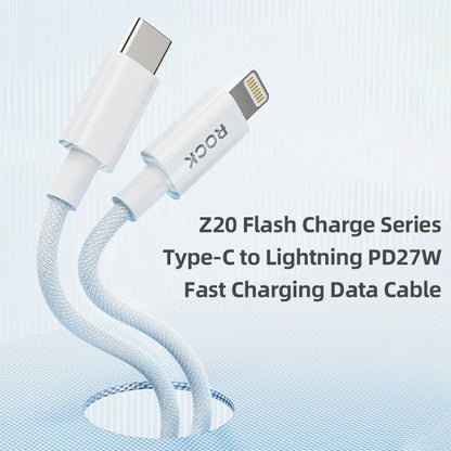 ROCK Z20 1m PD27W USB-C / Type-C to 8 Pin Fast Charging Data Cable - 2 in 1 Cable by ROCK | Online Shopping UK | buy2fix