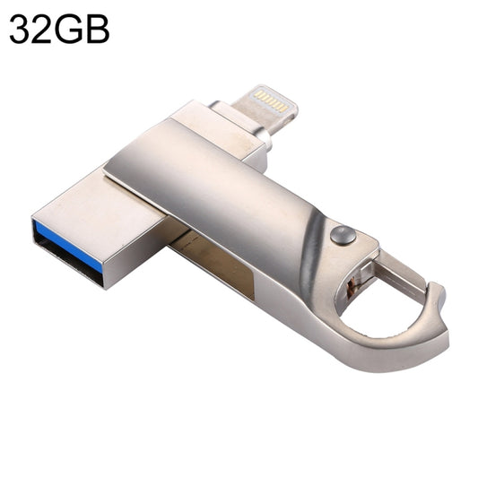 RQW-10F 2 in 1 USB 2.0 & 8 Pin 32GB Keychain Flash Drive - U Disk & Card Reader by buy2fix | Online Shopping UK | buy2fix