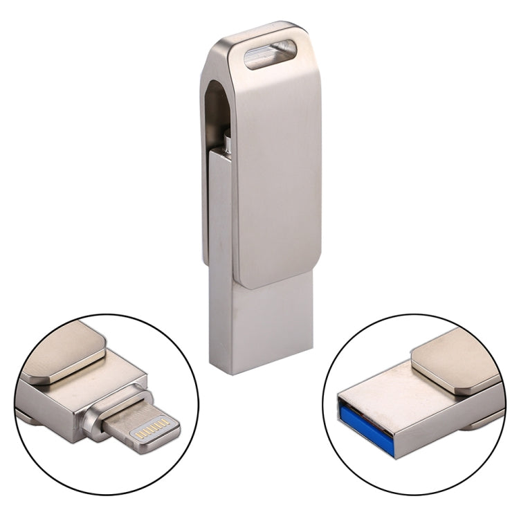 RQW-10G 2 in 1 USB 2.0 & 8 Pin 128GB Flash Drive, for iPhone & iPad & iPod & Most Android Smartphones & PC Computer - U Disk & Card Reader by buy2fix | Online Shopping UK | buy2fix