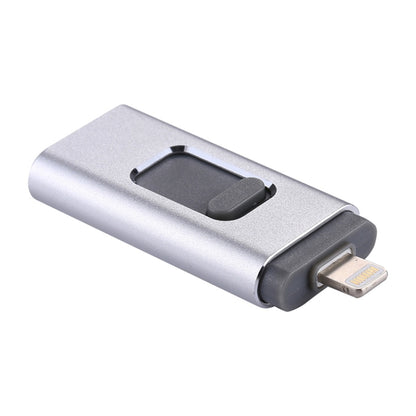 easyflash RQW-01B 3 in 1 USB 2.0 & 8 Pin & Micro USB 16GB Flash Drive(Silver) - U Disk & Card Reader by buy2fix | Online Shopping UK | buy2fix