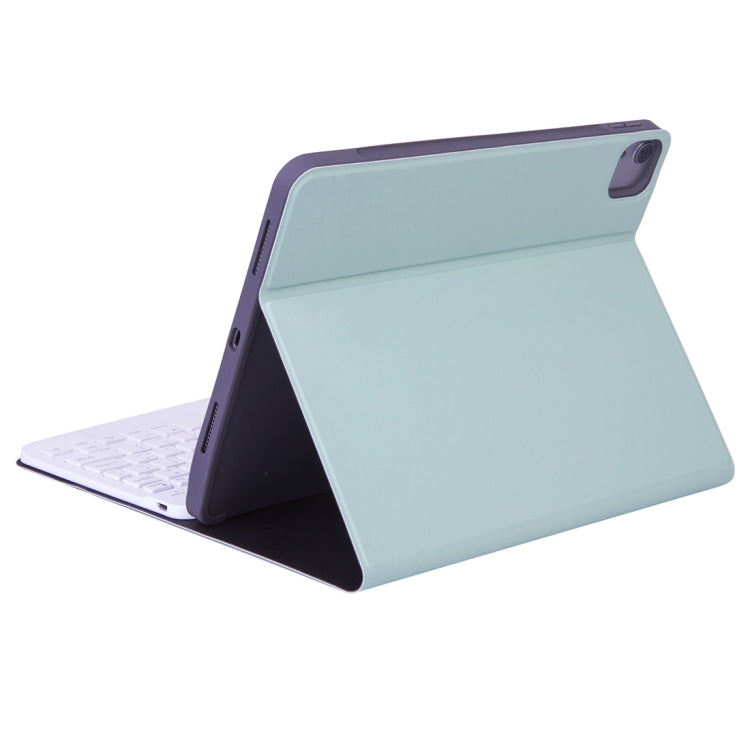 X-11B Skin Plain Texture Detachable Bluetooth Keyboard Tablet Case for iPad Pro 11 inch 2020 / 2018, with Pen Slot (Green) - For iPad Pro by buy2fix | Online Shopping UK | buy2fix