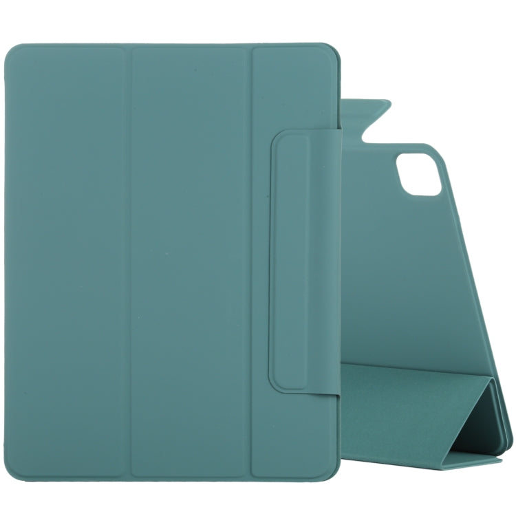 For iPad Air 13 2024 / Pro 12.9 2020 Double-sided Magnetic Flip PU Leather Tablet Case With Holder & Sleep / Wake-up Function(Green) - iPad Pro 12.9 (2020) Cases by buy2fix | Online Shopping UK | buy2fix