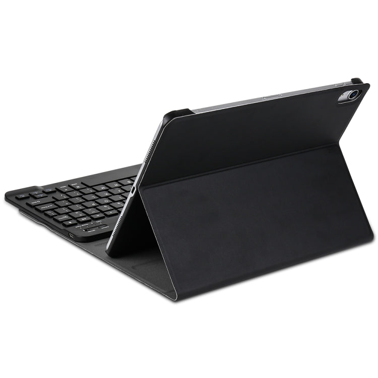 Detachable Bluetooth Keyboard + Brushed Texture Horizontal Flip Leather Tablet Case with Holder for iPad Pro 11 inch (2018)(Black) - For iPad Pro by buy2fix | Online Shopping UK | buy2fix