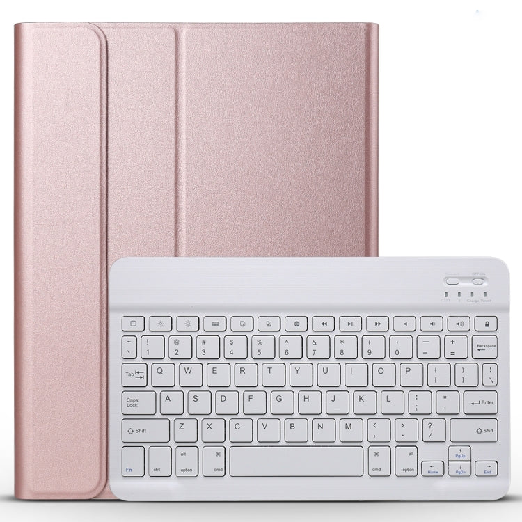 Detachable Bluetooth Keyboard + Brushed Texture Horizontal Flip Leather Tablet Case with Holder for iPad Pro 11 inch (2018)(Rose Gold) - For iPad Pro by buy2fix | Online Shopping UK | buy2fix