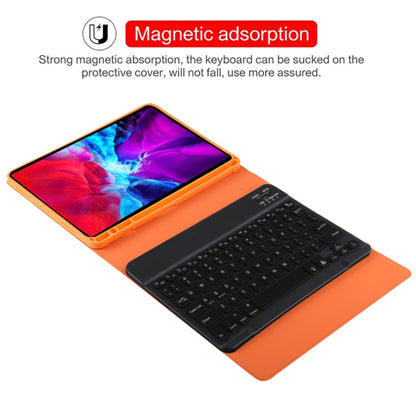 TG11BS Detachable Bluetooth Black Keyboard + Microfiber Leather Tablet Case for iPad Pro 11 inch (2020), with Backlight & Pen Slot & Holder(Orange) - For iPad Pro by buy2fix | Online Shopping UK | buy2fix