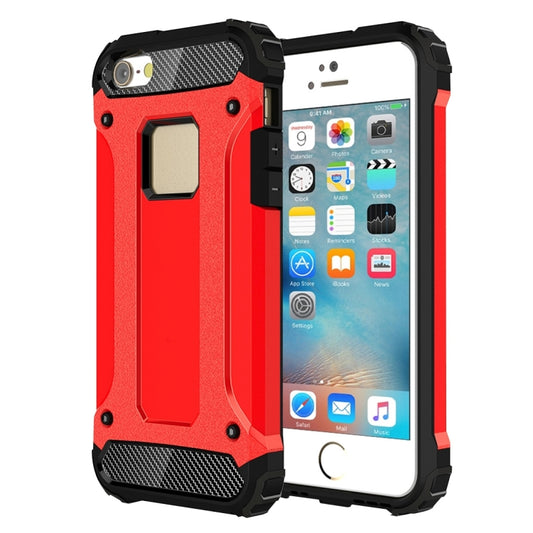 Tough Armor TPU + PC Combination Case for iPhone SE & 5 & 5s(Red) - More iPhone Cases by buy2fix | Online Shopping UK | buy2fix