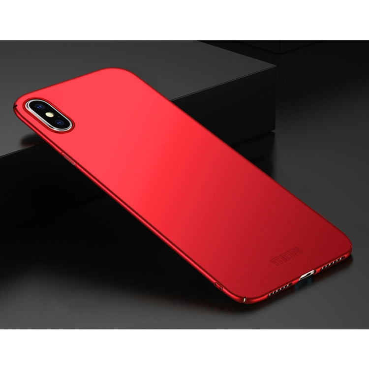 For iPhone XS Max MOFI Frosted PC Ultra-thin Full Coverage Protective Case (Red) - More iPhone Cases by MOFI | Online Shopping UK | buy2fix