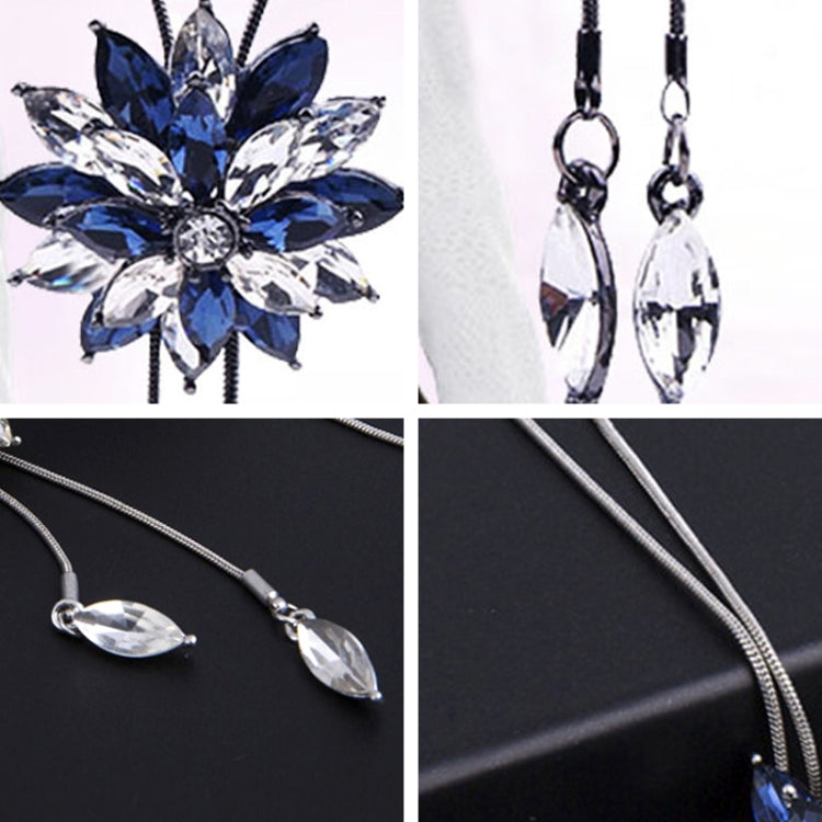 Fashion Lady Gorgeous Flower Sweater Chain Summer Dress Accessories(Blue and White) - Necklaces & Pendants by buy2fix | Online Shopping UK | buy2fix