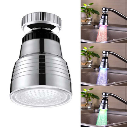 SDF-B10 1 LED ABS Temperature Sensor RGB LED Faucet Light Water Glow Shower, Size: 58 x 38mm, Interface: 22mm (Silver) - Shower Head by buy2fix | Online Shopping UK | buy2fix