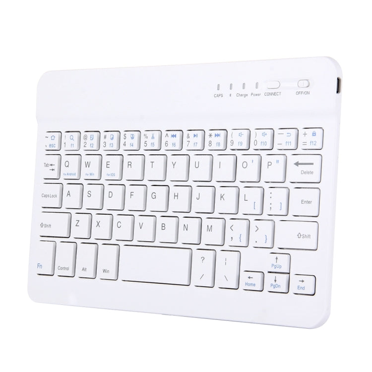 Portable Bluetooth Wireless Keyboard, Compatible with 9 inch Tablets with Bluetooth Functions (White) - Universal Keyboard by buy2fix | Online Shopping UK | buy2fix