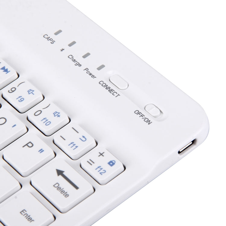 Portable Bluetooth Wireless Keyboard, Compatible with 9 inch Tablets with Bluetooth Functions (White) - Universal Keyboard by buy2fix | Online Shopping UK | buy2fix