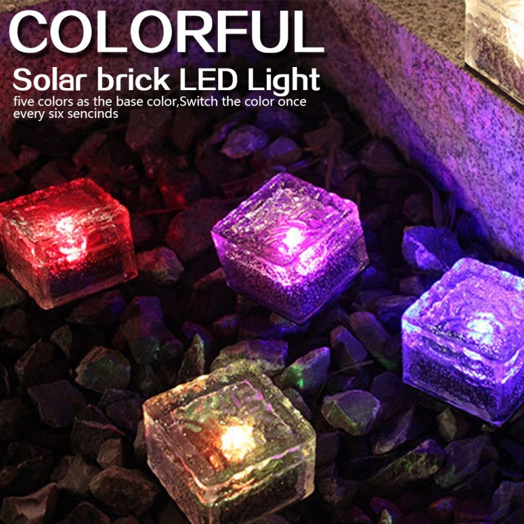 Solar Powered Square Tempered Glass Outdoor LED Buried Light Garden Decoration Lamp IP55 Waterproof，Size: 10 x 10 x 5.2cm(Red Light) - Buried Lights by buy2fix | Online Shopping UK | buy2fix