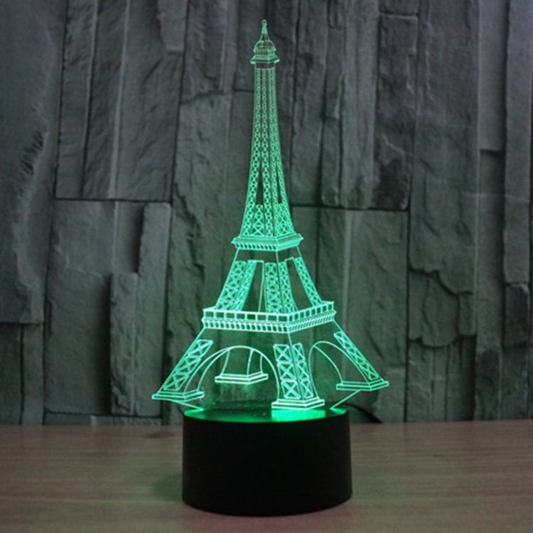 Eiffel Tower Style 3D Touch Switch Control LED Light , 7 Color Discoloration Creative Visual Stereo Lamp Desk Lamp Night Light - Novelty Lighting by buy2fix | Online Shopping UK | buy2fix