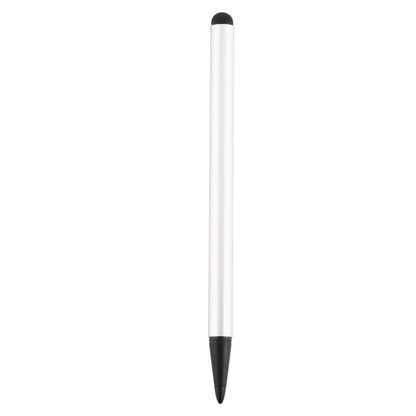 Resistive Capacitive Touch Screen Precision Touch Double Tip Stylus Pen(Silver) - Stylus Pen by buy2fix | Online Shopping UK | buy2fix