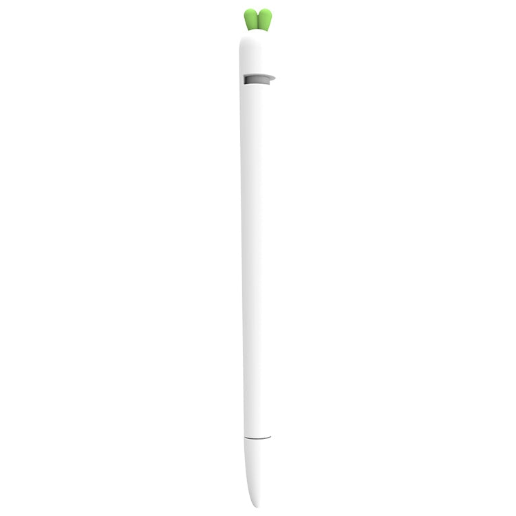 LOVE MEI For Apple Pencil 1 Carrot Shape Stylus Pen Silicone Protective Case Cover (White) - Pencil Accessories by LOVE MEI | Online Shopping UK | buy2fix