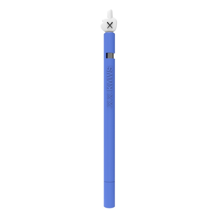 LOVE MEI For Apple Pencil 1 Middle Finger Shape Stylus Pen Silicone Protective Case Cover (Blue) - Pencil Accessories by LOVE MEI | Online Shopping UK | buy2fix