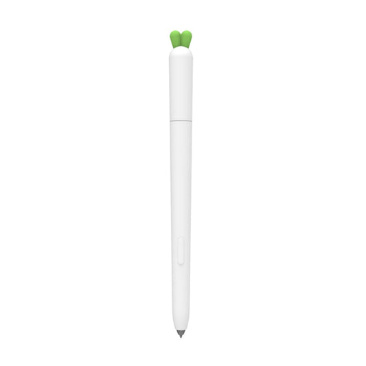 Cute Carrot Liquid Silicone Protective Cover for Samsung Galaxy S Pen(White) - Pencil Accessories by buy2fix | Online Shopping UK | buy2fix
