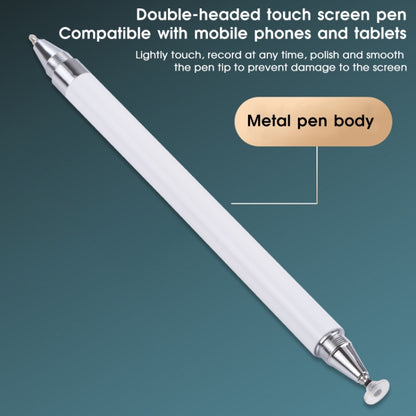 Pt360 2 in 1 Universal Silicone Disc Nib Stylus Pen with Common Writing Pen Function (White) - Stylus Pen by buy2fix | Online Shopping UK | buy2fix