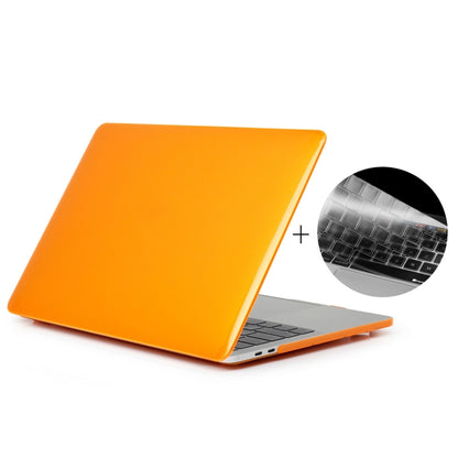 ENKAY Hat-Prince 2 in 1 Crystal Hard Shell Plastic Protective Case + US Version Ultra-thin TPU Keyboard Protector Cover for 2016 New MacBook Pro 13.3 inch with Touchbar (A1706)(Orange) - MacBook Pro Cases by ENKAY | Online Shopping UK | buy2fix