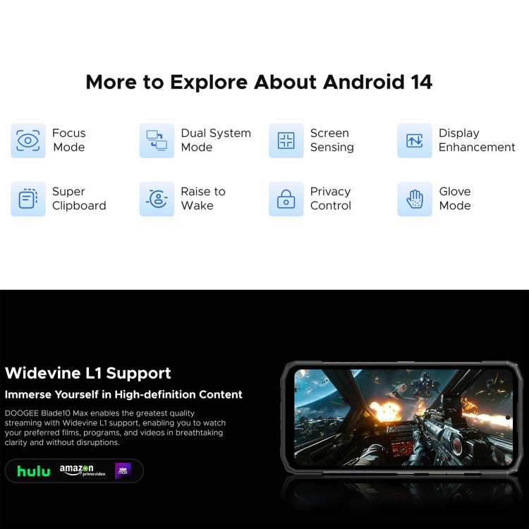 DOOGEE Blade 10 Max, 8GB+256GB, 6.56 inch + 1.54 inch Android 14 Spreadtrum T606 Octa Core, Network: 4G, OTG, NFC (Black) - DOOGEE by DOOGEE | Online Shopping UK | buy2fix